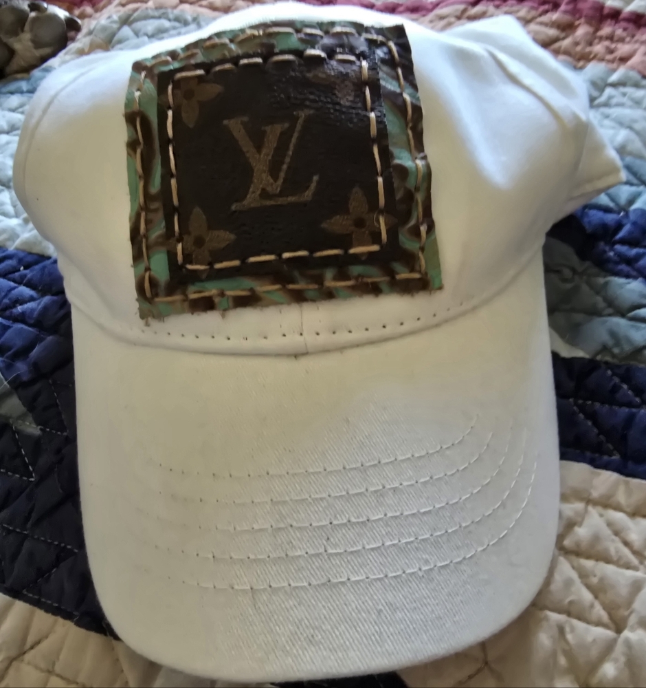White Cap with LV Patch